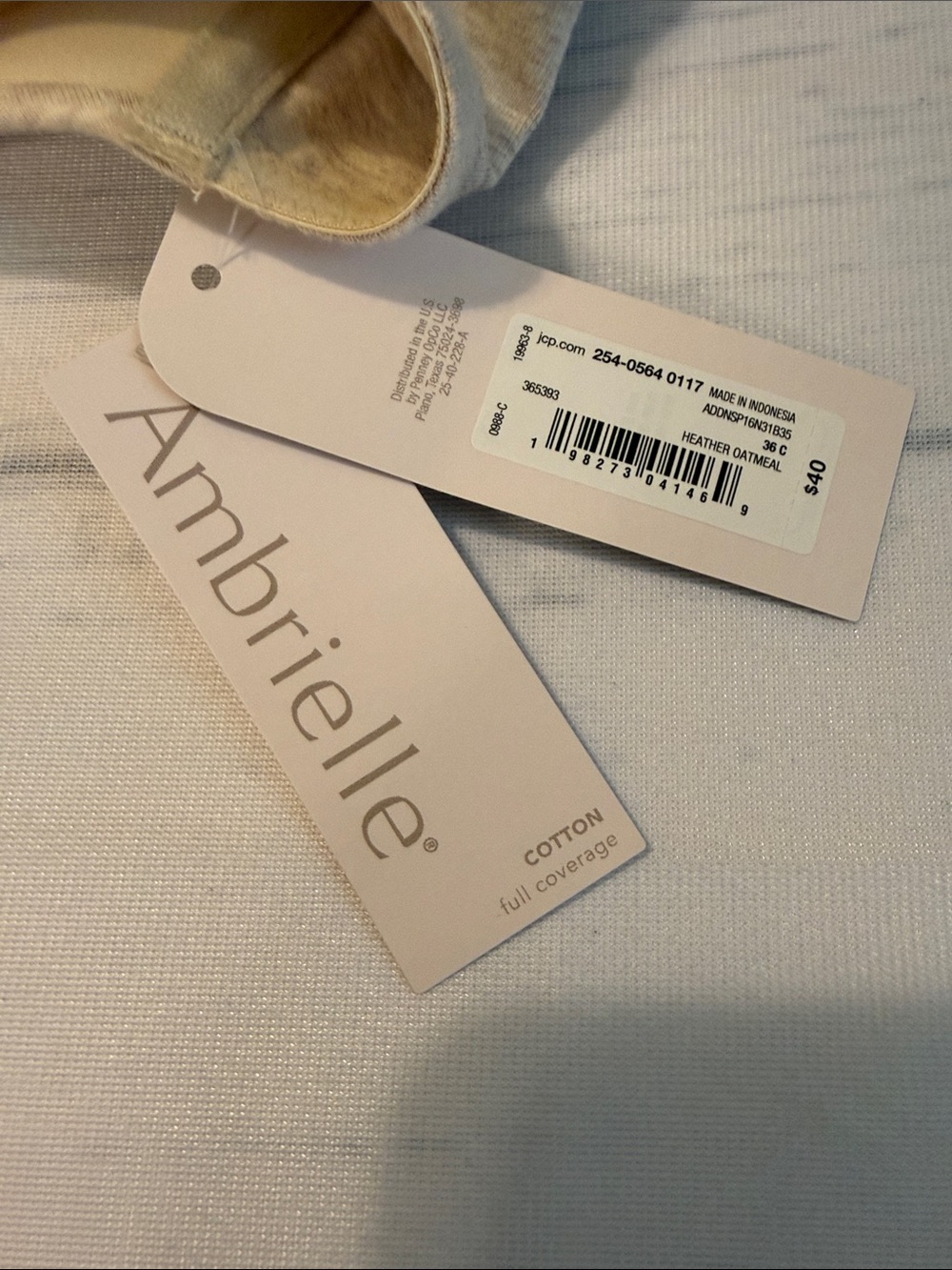 Ambrielle Beige Padded Underwire Convertible Bra 36C - Picture 4 of 5